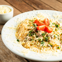 RISOTO DE FILÉ MIGNON COM CATUPIRY